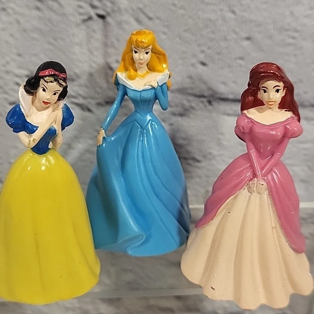 Disney Princess Figures Lot Belle Ariel Cinderella Sleeping Beauty Cake Toppers‎